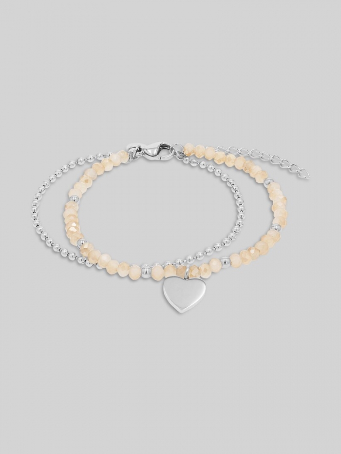 Tom Tailor Armband mit Herz Anhänger aus Edelstahl silber - Silver Tom Tailor Armband mit Herz Anhänger aus Edelstahl silber - Silver