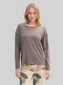 Tom Tailor Loungewear Langarmshirt - Grey-medium-solid Tom Tailor Loungewear Langarmshirt - Grey-medium-solid