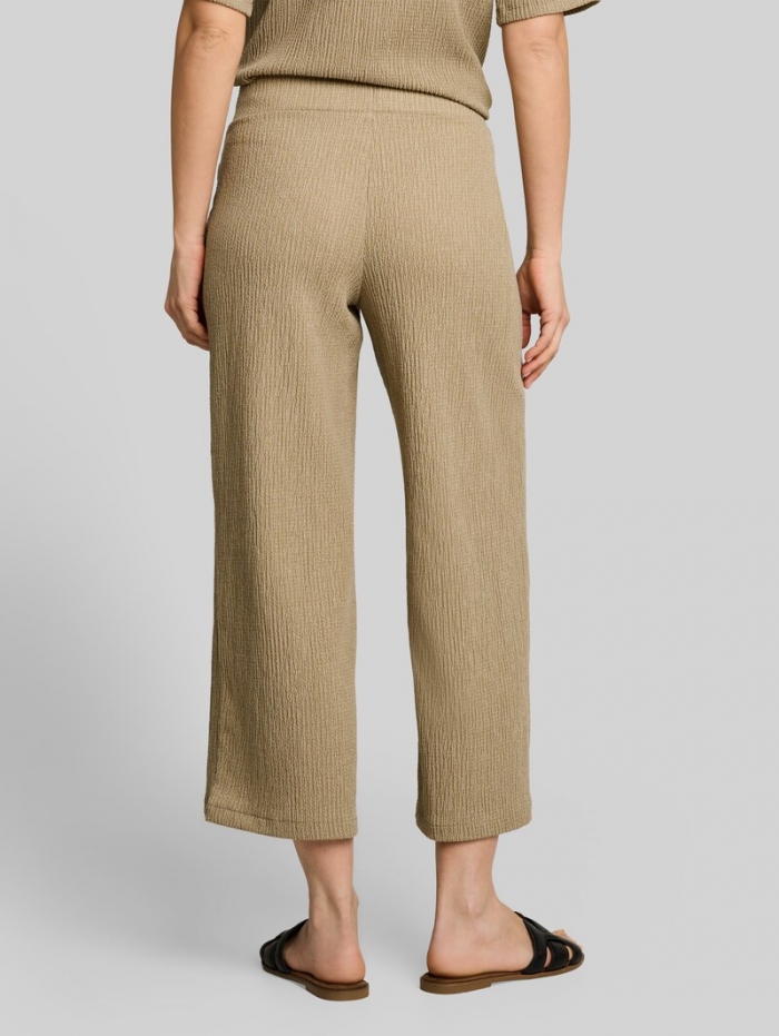 Tom Tailor Crinkle Culotte Hose - Olive White Structure Tom Tailor Crinkle Culotte Hose - Olive White Structure