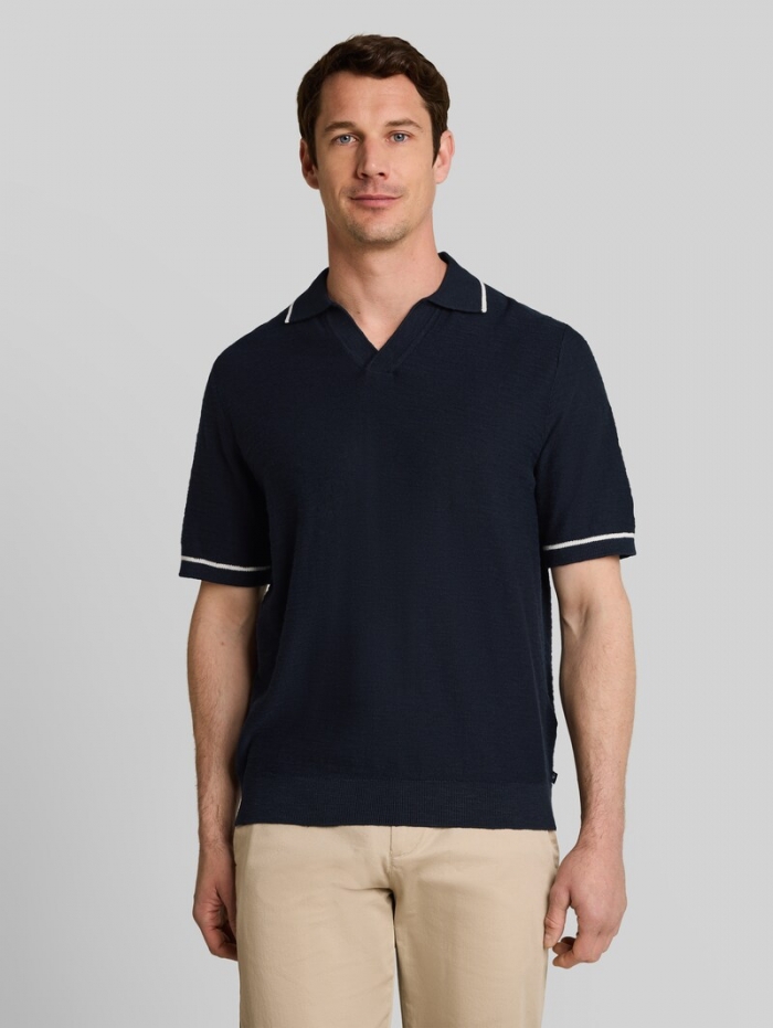 Tom Tailor Strick-Poloshirt aus Baumwolle - Sky Captain Blue Tom Tailor Strick-Poloshirt aus Baumwolle - Sky Captain Blue