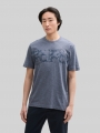 Tom Tailor T-Shirt mit Print - Blueish Grey Tonal Fine Stripe Tom Tailor T-Shirt mit Print - Blueish Grey Tonal Fine Stripe