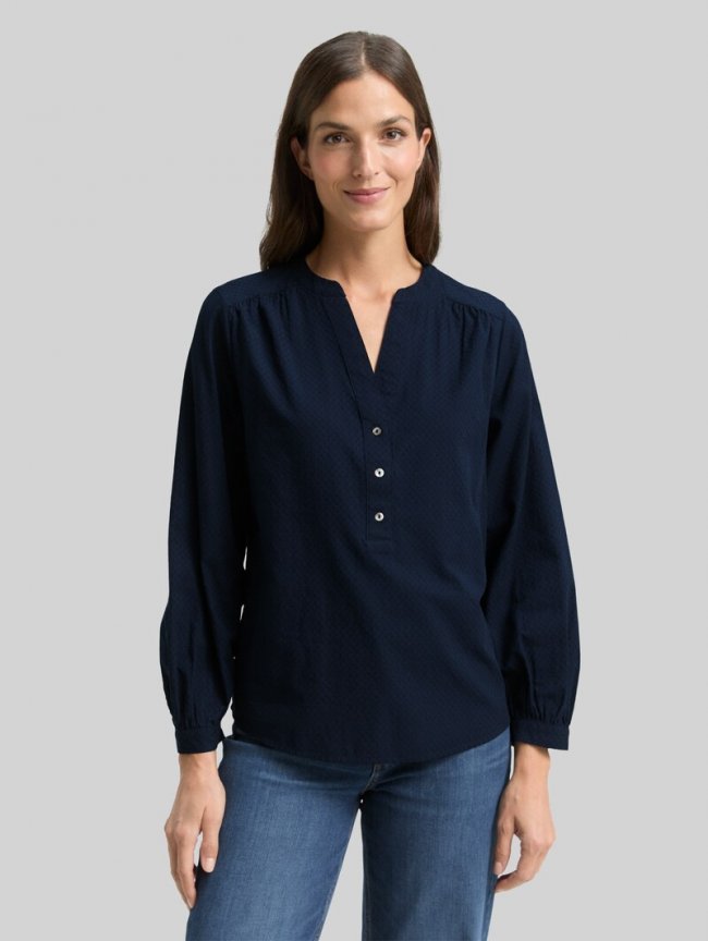 Tom Tailor Bluse aus Baumwolle - Sky Captain Blue