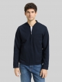 Tom Tailor Piqué Bomberjacke mit Eingriffstaschen - Sky Captain Blue Tom Tailor Piqué Bomberjacke mit Eingriffstaschen - Sky Captain Blue