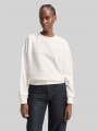 Tom Tailor Sweatshirt mit Glitzer-Stickerei - Off White Tom Tailor Sweatshirt mit Glitzer-Stickerei - Off White