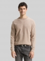 Tom Tailor Strickpullover aus Baumwolle - Brown Offwhite Twotone