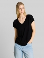 Tom Tailor T-Shirt mit V-Ausschnitt - Deep Black