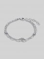 Tom Tailor Gliederarmkette aus Edelstahl silber - Silver
