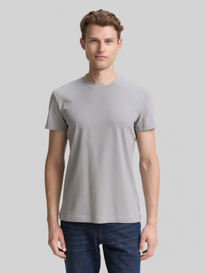 Tom Tailor Slim Fit T-Shirt mit Stretch - Formal Grey Tom Tailor Slim Fit T-Shirt mit Stretch - Formal Grey