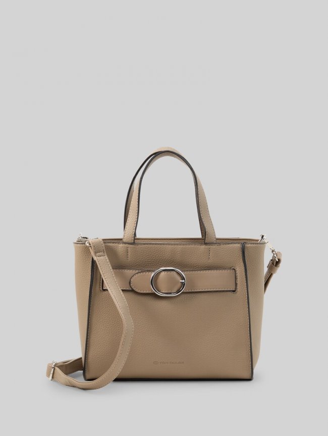 Tom Tailor TTELIORA M Shopper mit Gürteldetail - Taupe / Taupe Tom Tailor TTELIORA M Shopper mit Gürteldetail - Taupe / Taupe