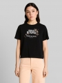 Tom Tailor Loose Fit T-Shirt mit Stickerei - Deep Black Tom Tailor Loose Fit T-Shirt mit Stickerei - Deep Black