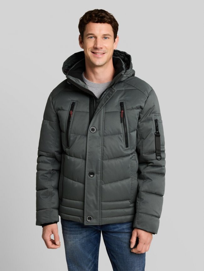 Tom Tailor Puffer-Jacke mit abnehmbarer Kapuze - Darkest Olive Tom Tailor Puffer-Jacke mit abnehmbarer Kapuze - Darkest Olive