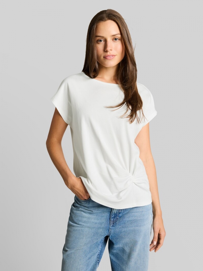 Tom Tailor T-Shirt mit Knotendetail - Whisper White Tom Tailor T-Shirt mit Knotendetail - Whisper White