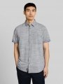 Tom Tailor Regular Fit Kurzarmhemd aus Baumwolle - Navy Horizontal Stripe Tom Tailor Regular Fit Kurzarmhemd aus Baumwolle - Navy Horizontal Stripe