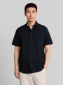 Tom Tailor Regular Fit Jacquard Kurzarmhemd aus Baumwolle - Sky Captain Blue Tom Tailor Regular Fit Jacquard Kurzarmhemd aus Baumwolle - Sky Captain Blue