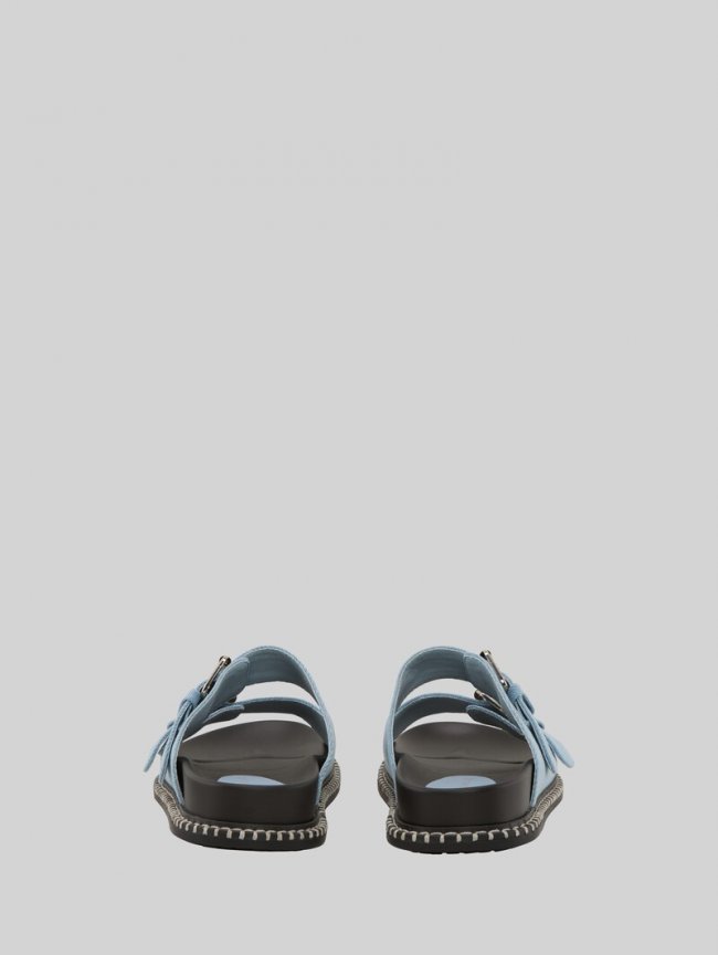 Tom Tailor Flache Sandalen in Jeans-Optik - Sky Tom Tailor Flache Sandalen in Jeans-Optik - Sky
