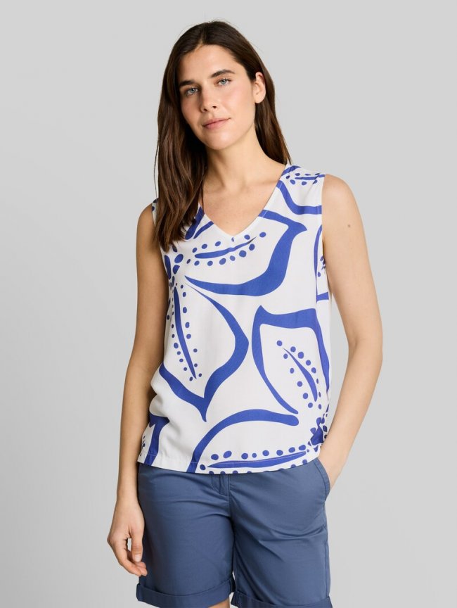 Tom Tailor Top mit Blumenmuster - Whisper White Tom Tailor Top mit Blumenmuster - Whisper White