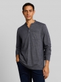 Tom Tailor Serafino Langarmshirt mit Brusttasche - Navy Gardenia White Injected Tom Tailor Serafino Langarmshirt mit Brusttasche - Navy Gardenia White Injected