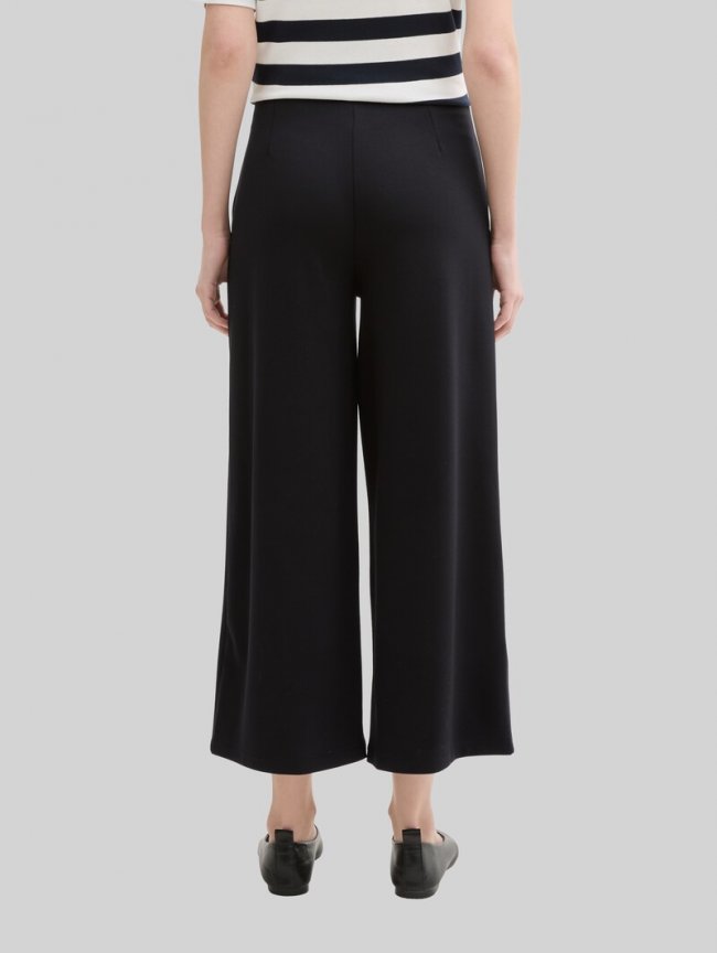 Tom Tailor High Waist Culotte Hose - Deep Black Tom Tailor High Waist Culotte Hose - Deep Black