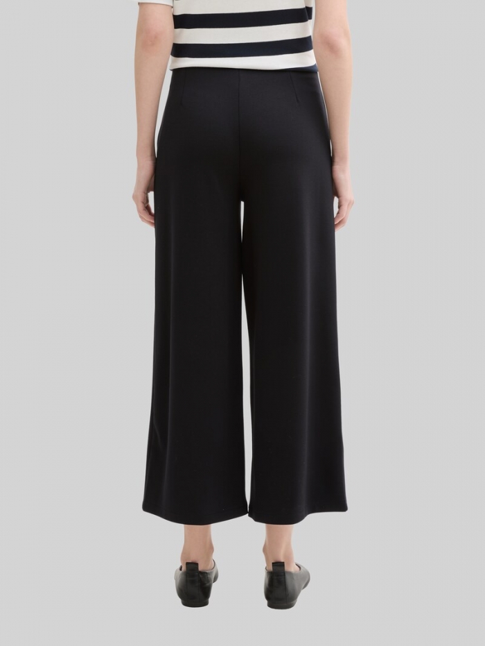 Tom Tailor High Waist Culotte Hose - Deep Black Tom Tailor High Waist Culotte Hose - Deep Black