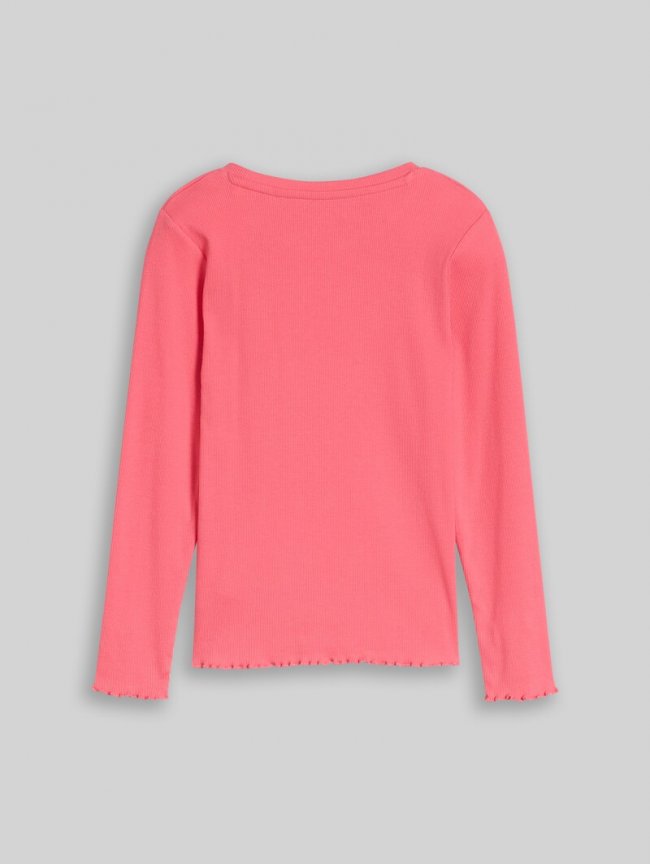 Tom Tailor Langarmshirt mit Rippstruktur - Pink Dream Tom Tailor Langarmshirt mit Rippstruktur - Pink Dream