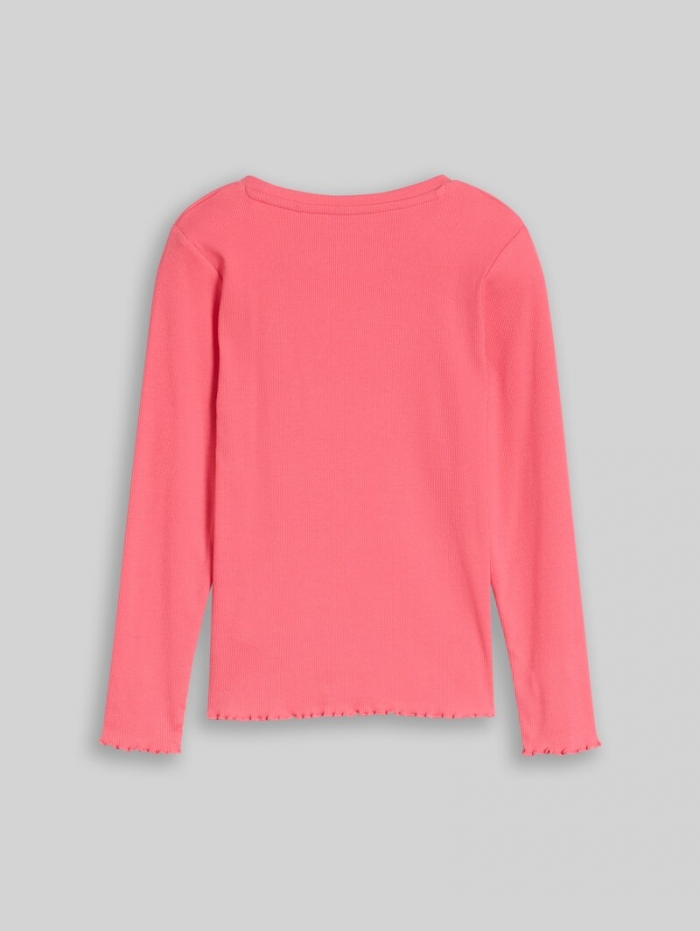 Tom Tailor Langarmshirt mit Rippstruktur - Pink Dream Tom Tailor Langarmshirt mit Rippstruktur - Pink Dream