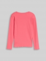 Tom Tailor Langarmshirt mit Rippstruktur - Pink Dream