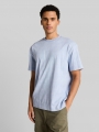 Tom Tailor Relaxed Fit T-Shirt mit Palmenprint - Light Blue Laser Palm Design