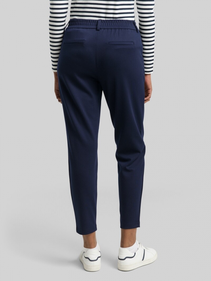 Tom Tailor Relaxed Fit Hose mit elastischem Bund - Sky Captain Blue Tom Tailor Relaxed Fit Hose mit elastischem Bund - Sky Captain Blue