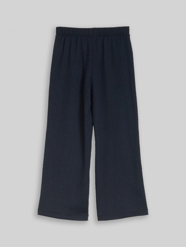 Tom Tailor Wide Leg Hose mit Struktur - Sky Captain Blue Tom Tailor Wide Leg Hose mit Struktur - Sky Captain Blue
