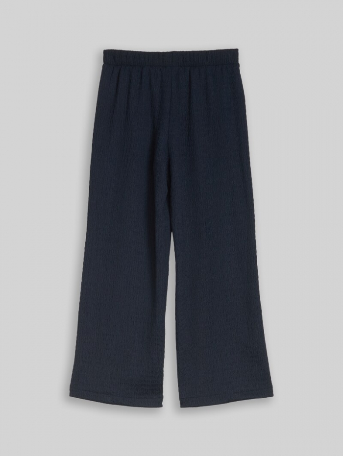 Tom Tailor Wide Leg Hose mit Struktur - Sky Captain Blue Tom Tailor Wide Leg Hose mit Struktur - Sky Captain Blue