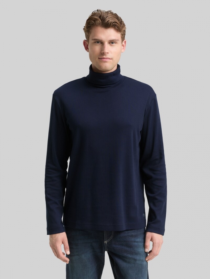 Tom Tailor Basic Rollkragenshirt - Sky Captain Blue Tom Tailor Basic Rollkragenshirt - Sky Captain Blue