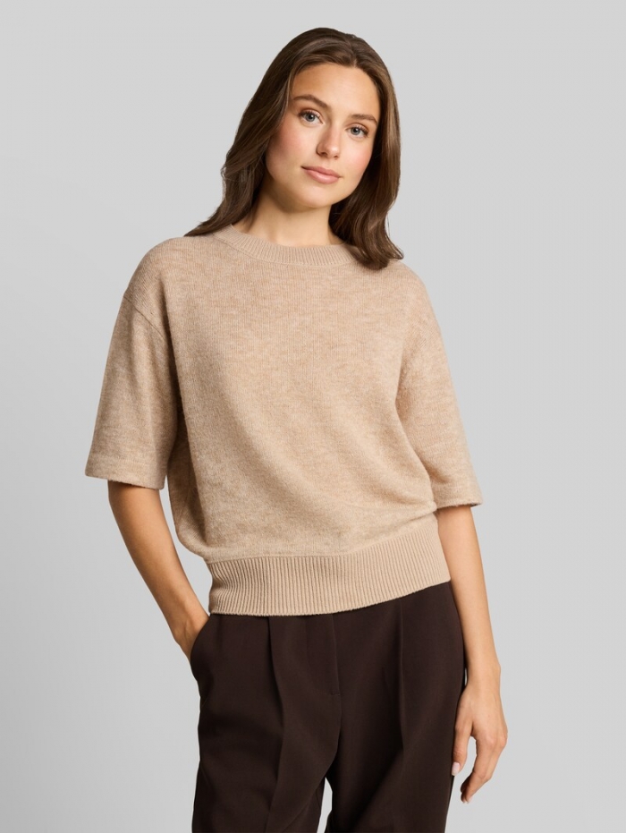 Tom Tailor Cosy Strickpullover mit Alpaka-Anteil - Gravel Beige Melange Tom Tailor Cosy Strickpullover mit Alpaka-Anteil - Gravel Beige Melange