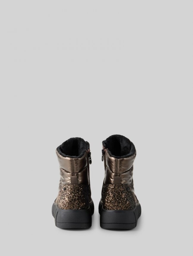 Tom Tailor Stiefeletten mit Materialmix - Mokka Tom Tailor Stiefeletten mit Materialmix - Mokka