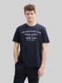 Tom Tailor T-Shirt aus Baumwolle mit Print - Sky Captain Blue Tom Tailor T-Shirt aus Baumwolle mit Print - Sky Captain Blue