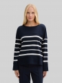 Tom Tailor Ripp Langarmshirt mit Streifenmuster - Blue Offwhite Irregular Stripe Tom Tailor Ripp Langarmshirt mit Streifenmuster - Blue Offwhite Irregular Stripe