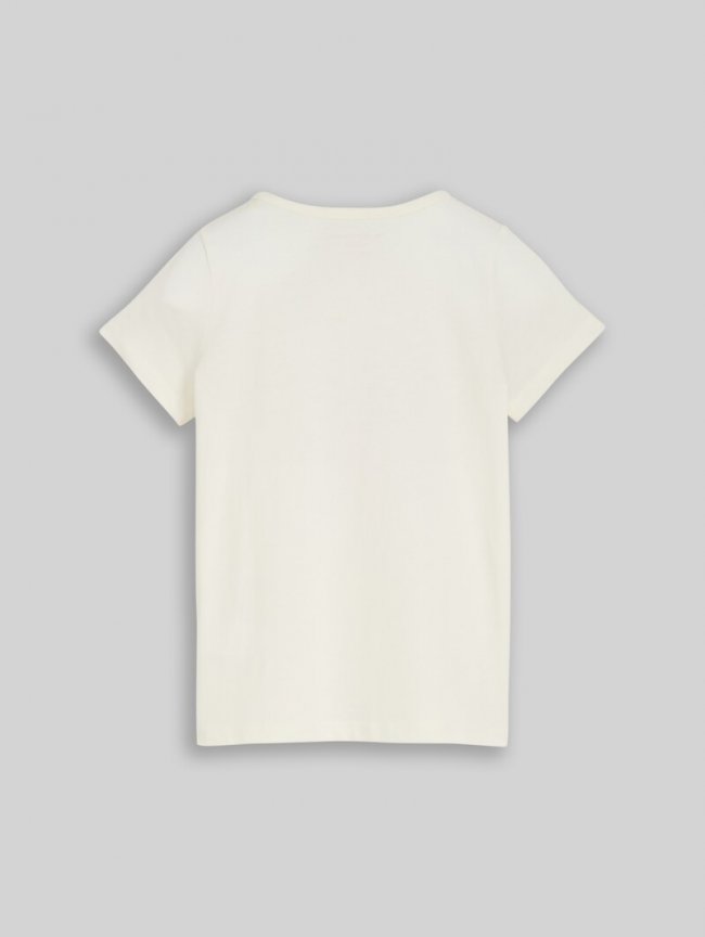 Tom Tailor T-Shirt mit Print - Wool White Tom Tailor T-Shirt mit Print - Wool White