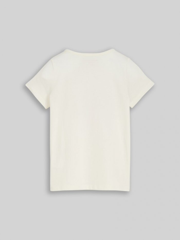 Tom Tailor T-Shirt mit Print - Wool White Tom Tailor T-Shirt mit Print - Wool White