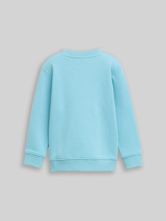 Tom Tailor Basic Sweatshirt mit Print - Elixir Blue Tom Tailor Basic Sweatshirt mit Print - Elixir Blue