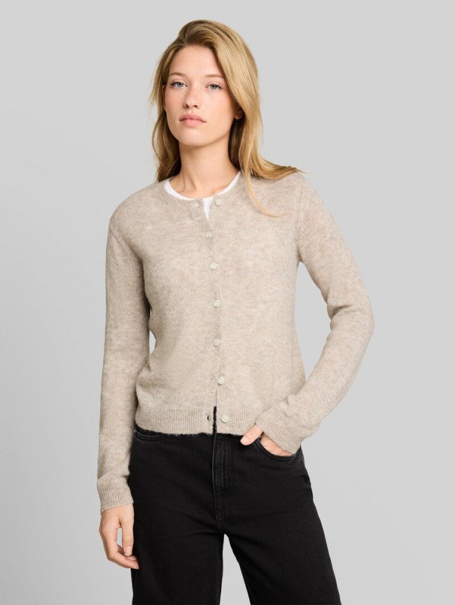 Tom Tailor Cardigan mit Alpaka-Anteil - Atmosphere Beige Melange Tom Tailor Cardigan mit Alpaka-Anteil - Atmosphere Beige Melange