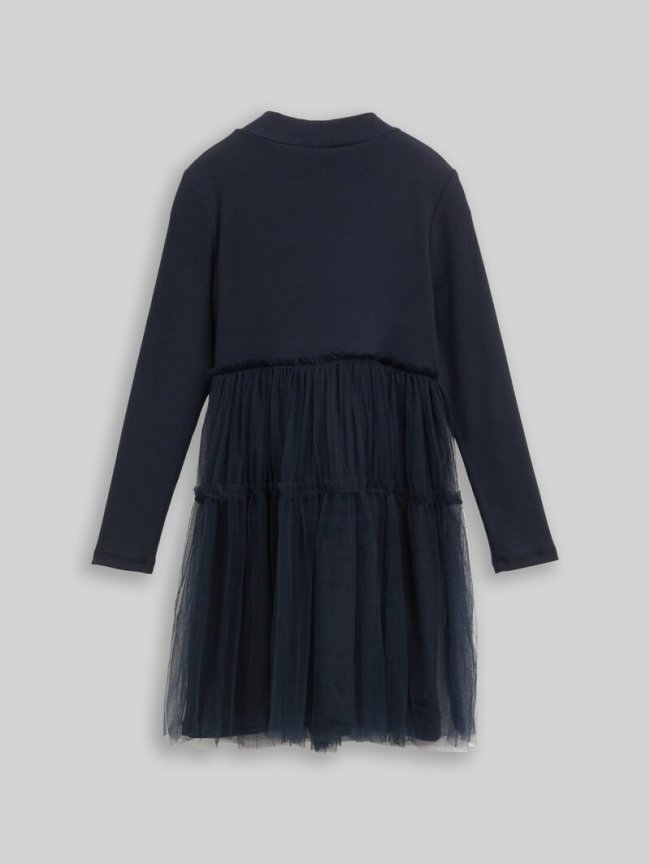 Tom Tailor Mini-Kleid mit Tüllrock - Sky Captain Blue Tom Tailor Mini-Kleid mit Tüllrock - Sky Captain Blue