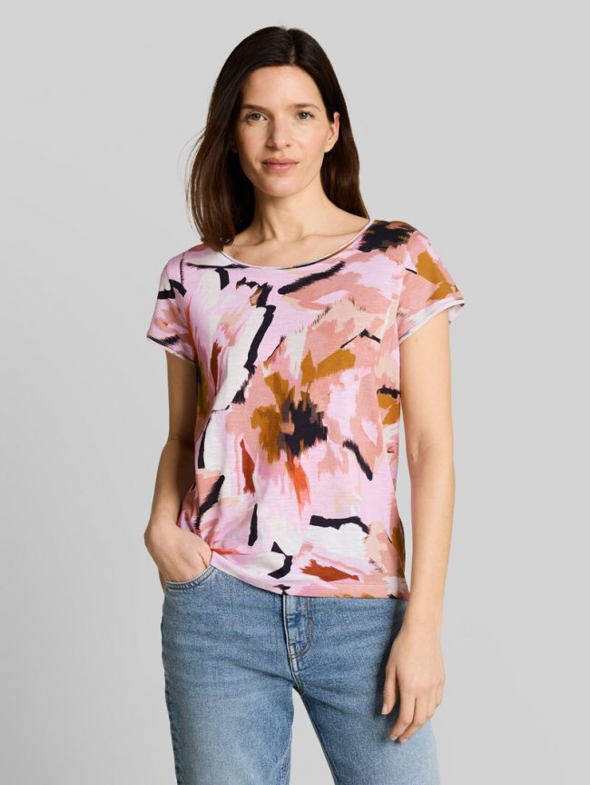Tom Tailor T-Shirt aus Baumwolle - Big Abstract Flower Print Tom Tailor T-Shirt aus Baumwolle - Big Abstract Flower Print