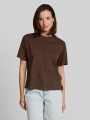 Tom Tailor Boxy Fit T-Shirt mit Stickereien - Brown Logo Heart Embroidery