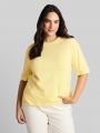 Tom Tailor Plus Size - Loose Fit Strickpullover mit Kaschmir-Anteil - Soft Lemon Melange Tom Tailor Plus Size - Loose Fit Strickpullover mit Kaschmir-Anteil - Soft Lemon Melange