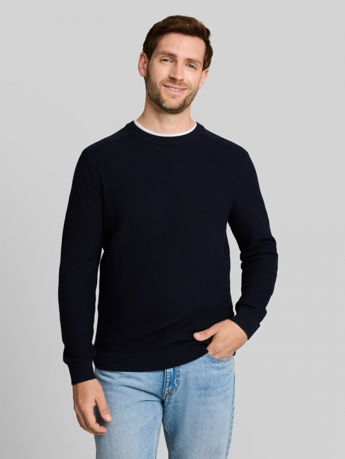 Tom Tailor Strickpullover aus Baumwolle - Sky Captain Blue Tom Tailor Strickpullover aus Baumwolle - Sky Captain Blue