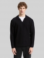 Tom Tailor Relaxed Fit Strick-Poloshirt - Black Tom Tailor Relaxed Fit Strick-Poloshirt - Black
