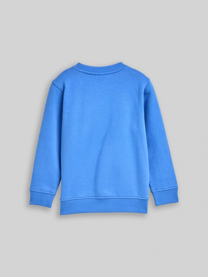 Tom Tailor Sweatshirt mit Print - Soft Mid Blue Tom Tailor Sweatshirt mit Print - Soft Mid Blue