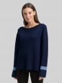 Tom Tailor Loose Fit Jacquard Strickpullover - Blue Mini Argyle Tom Tailor Loose Fit Jacquard Strickpullover - Blue Mini Argyle