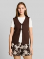 Tom Tailor Top mit Schleifen-Details - Cool Dark Brown Tom Tailor Top mit Schleifen-Details - Cool Dark Brown
