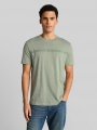 Tom Tailor T-Shirt in Melange-Optik - Frozen Light Mint Melange