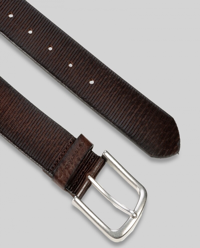 Tom Tailor TTROY Ledergürtel mit abgerundeter Dornschließe - Dark Brown Uni Tom Tailor TTROY Ledergürtel mit abgerundeter Dornschließe - Dark Brown Uni